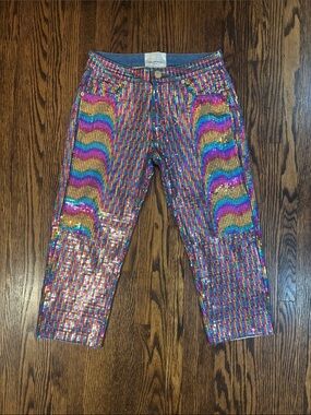 One Teaspoon Vibrant Sequinned Jeans